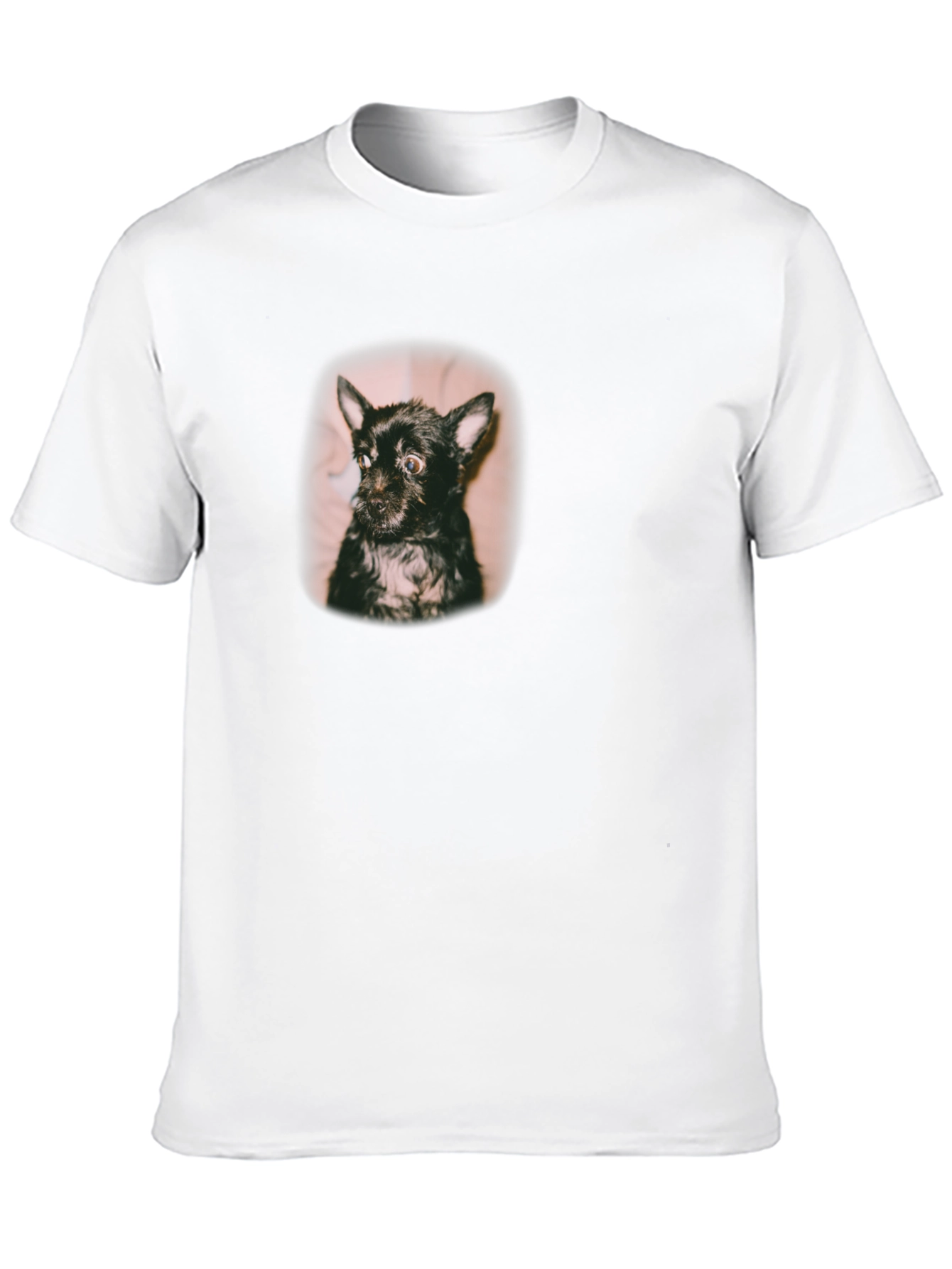 Cute Dog Portrait Black T-Shirt