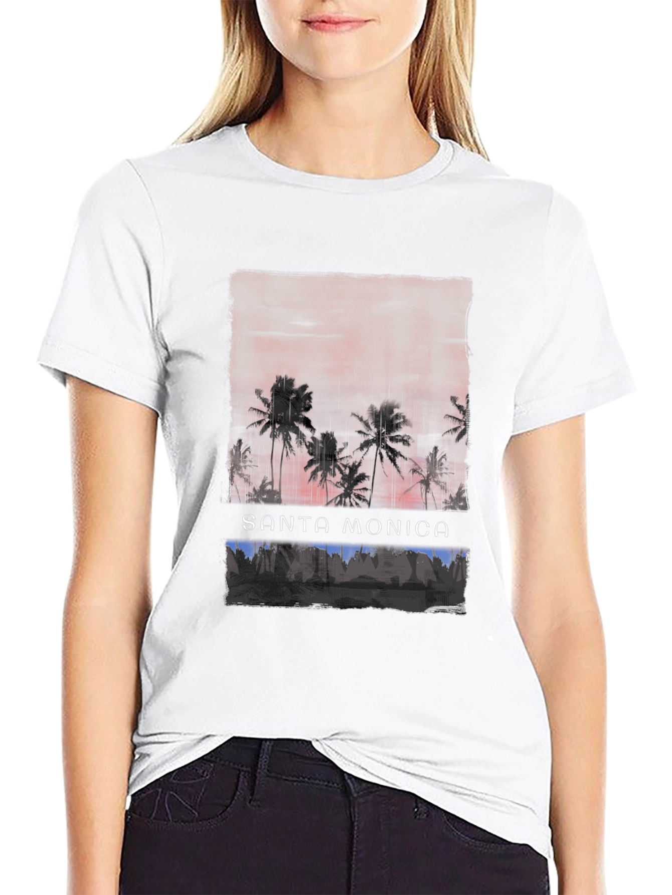 Santa Monica Palm Tree Graphic Tee