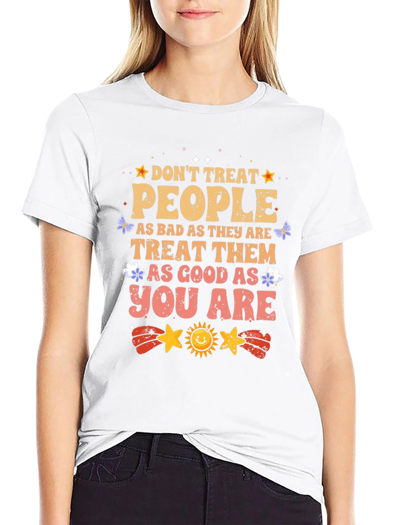 Inspirational Graphic T-Shirt - Treat People With Kindness