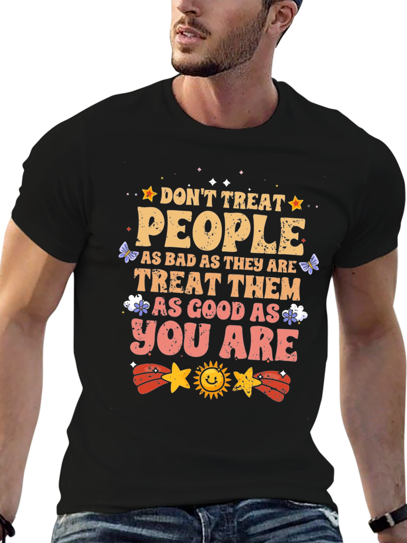 Inspirational Graphic T-Shirt - Treat People With Kindness