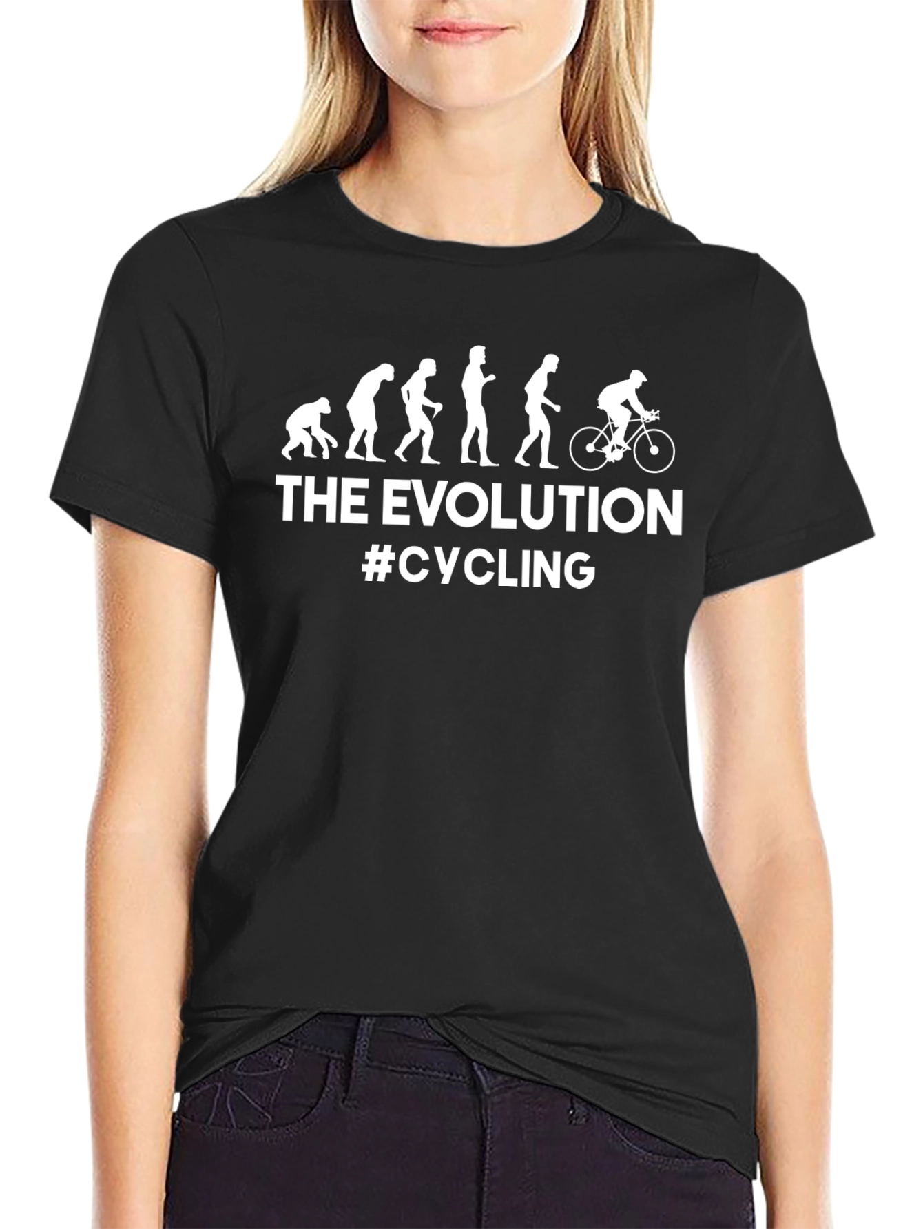 Cycling Evolution T-Shirt - Black