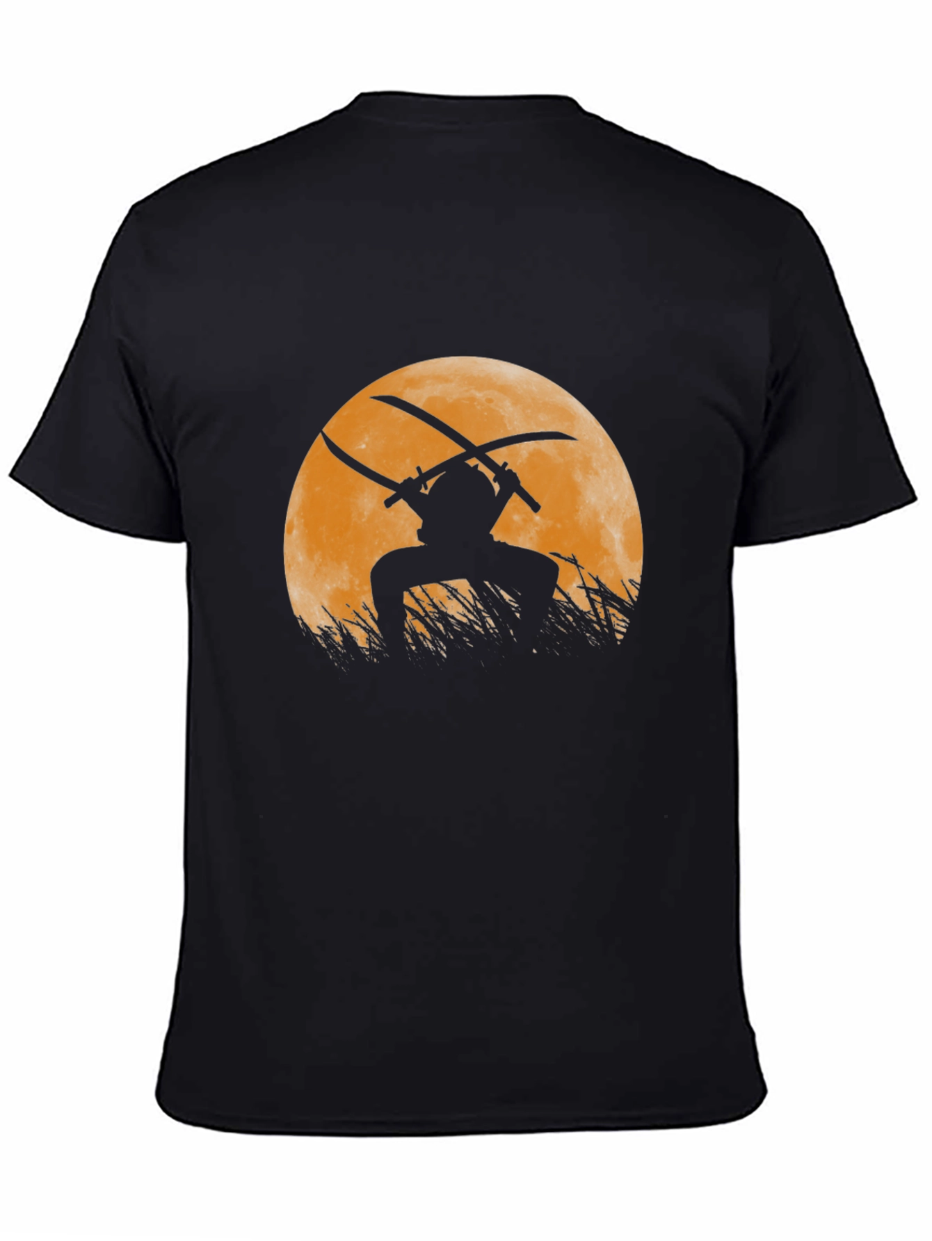 Samurai Moon Graphic T-Shirt