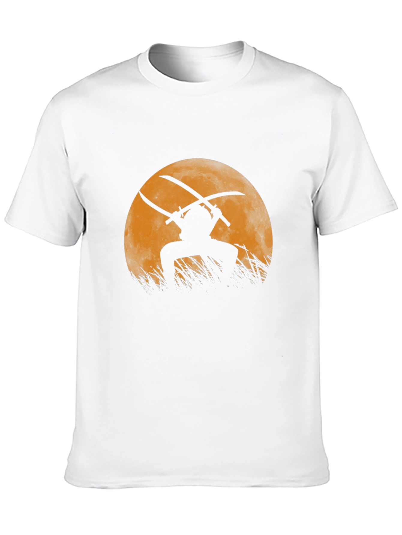 Samurai Moon Graphic T-Shirt