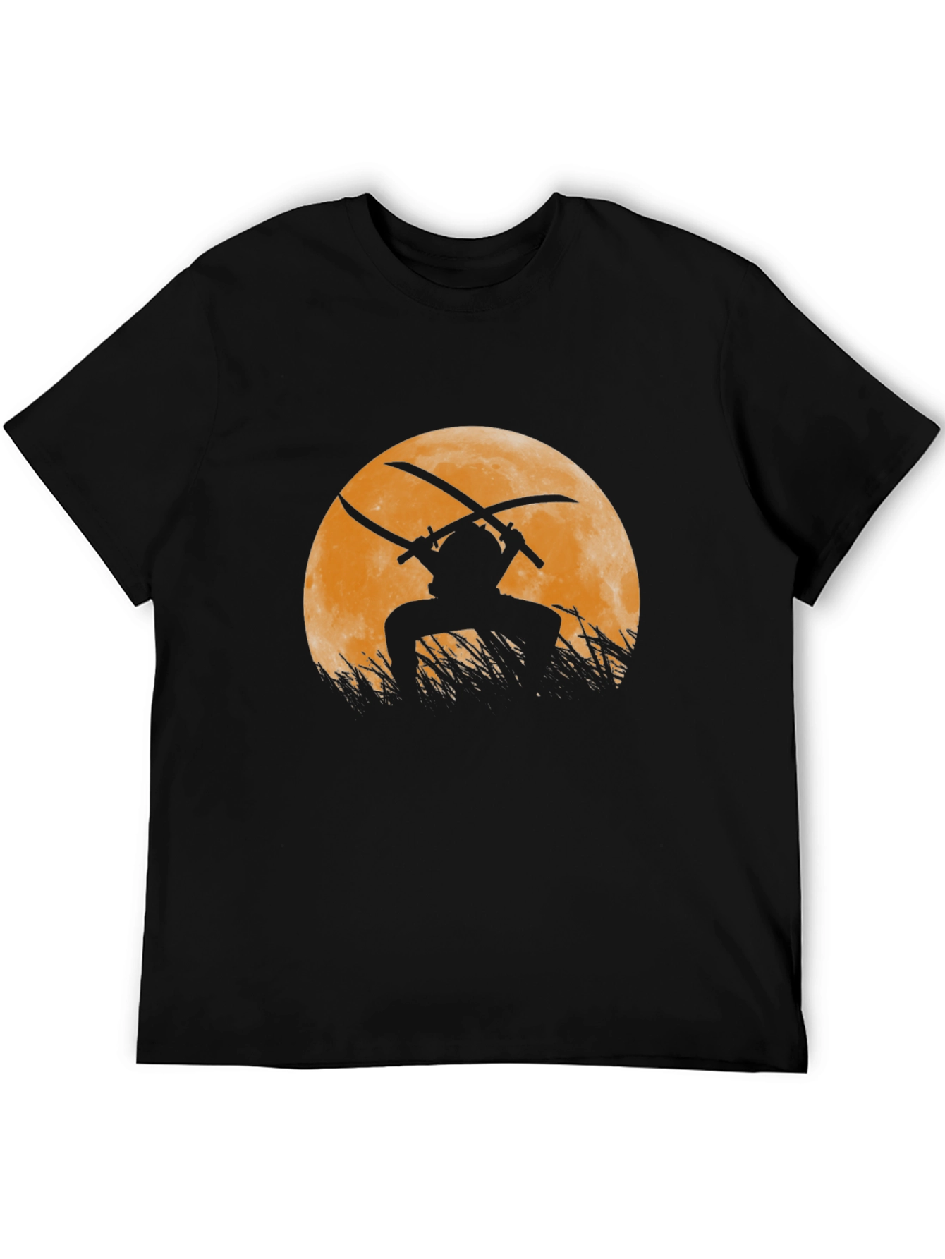 Samurai Moon Graphic T-Shirt