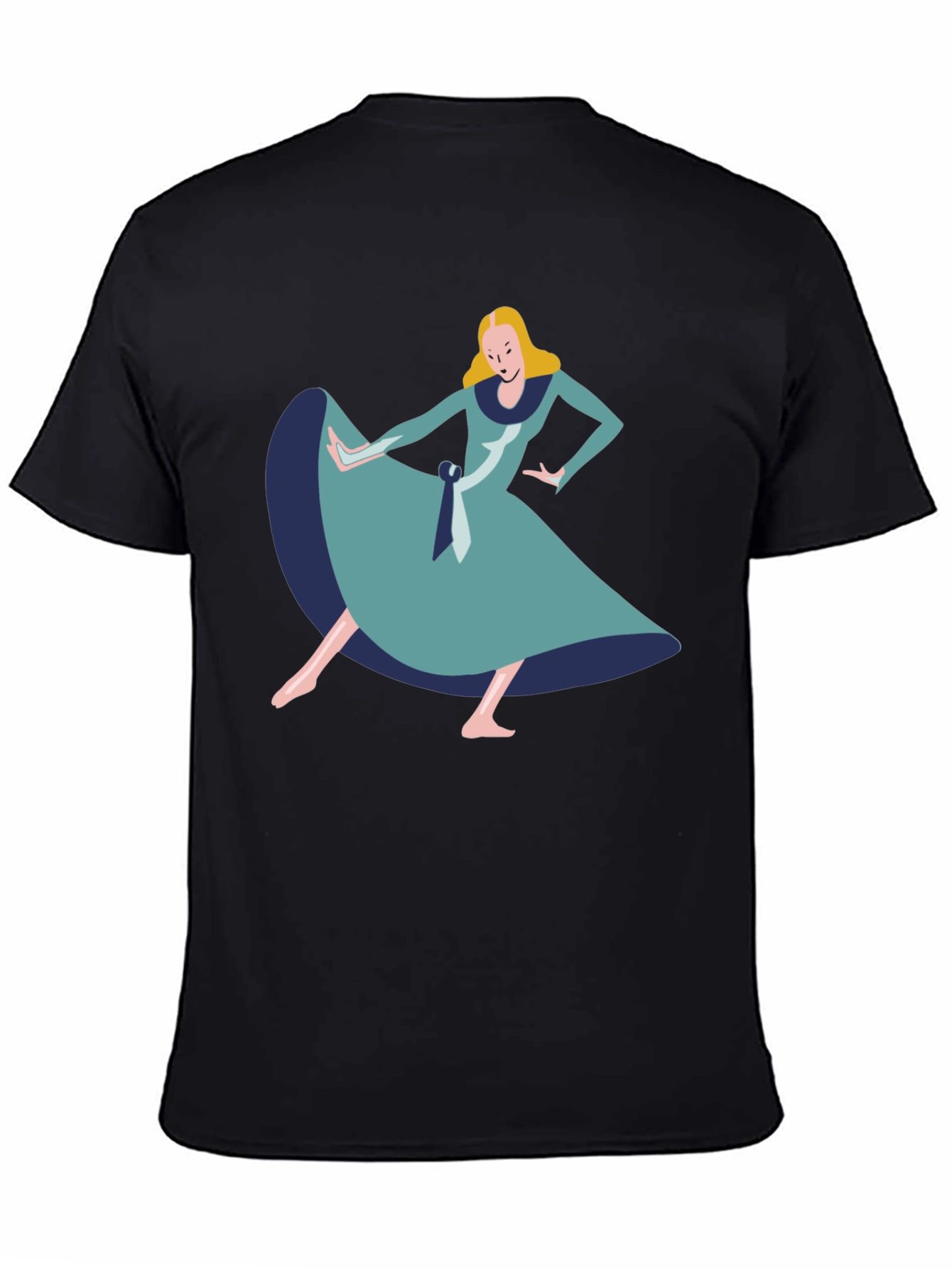 Alice in Wonderland Style Graphic Tee - Black