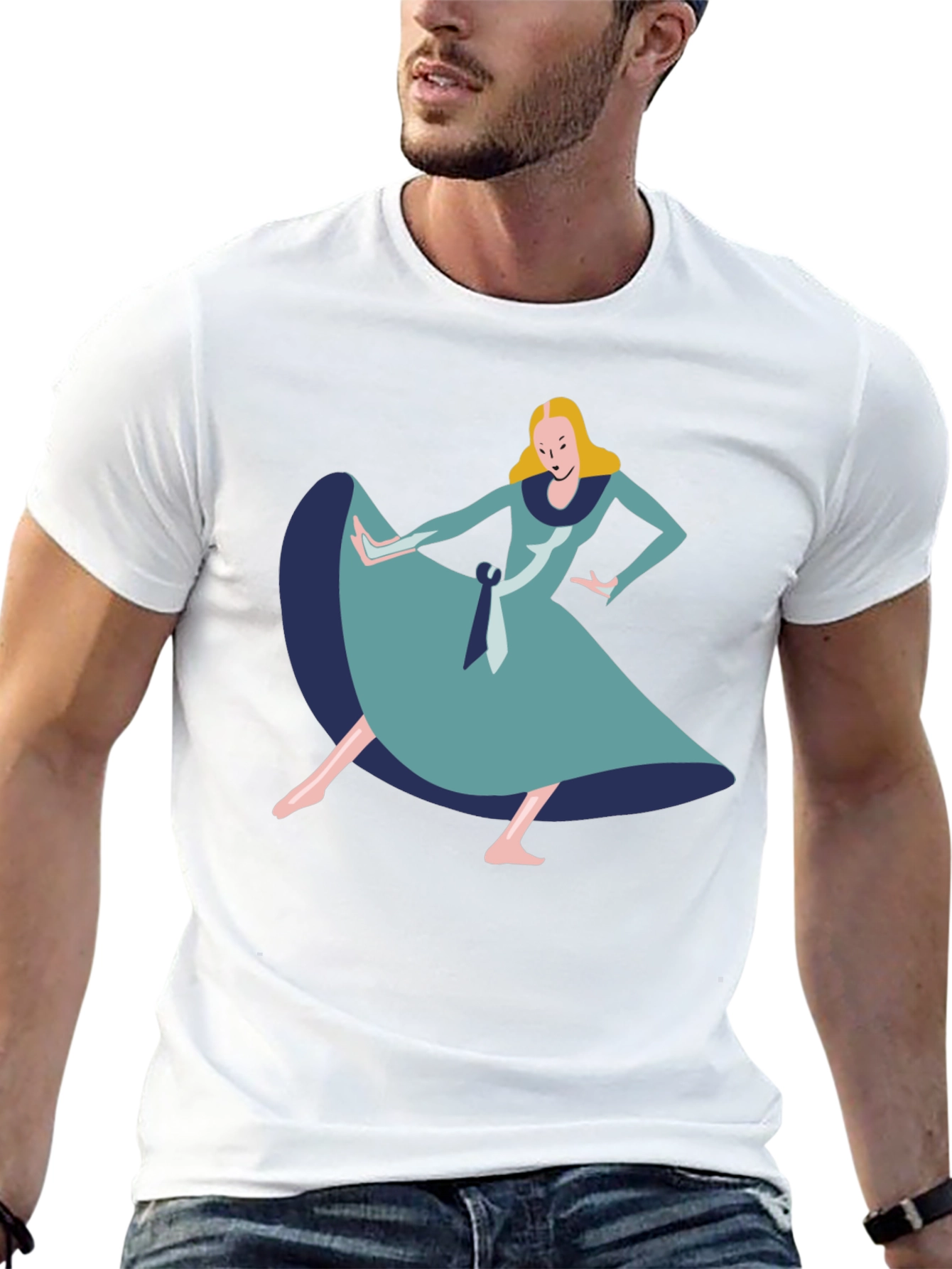 Alice in Wonderland Style Graphic Tee - Black