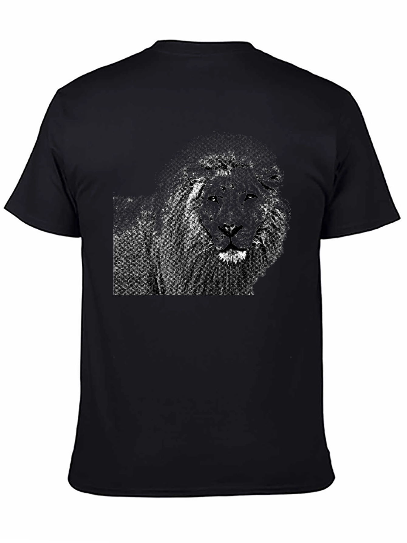 Lion Graphic Print Black T-Shirt