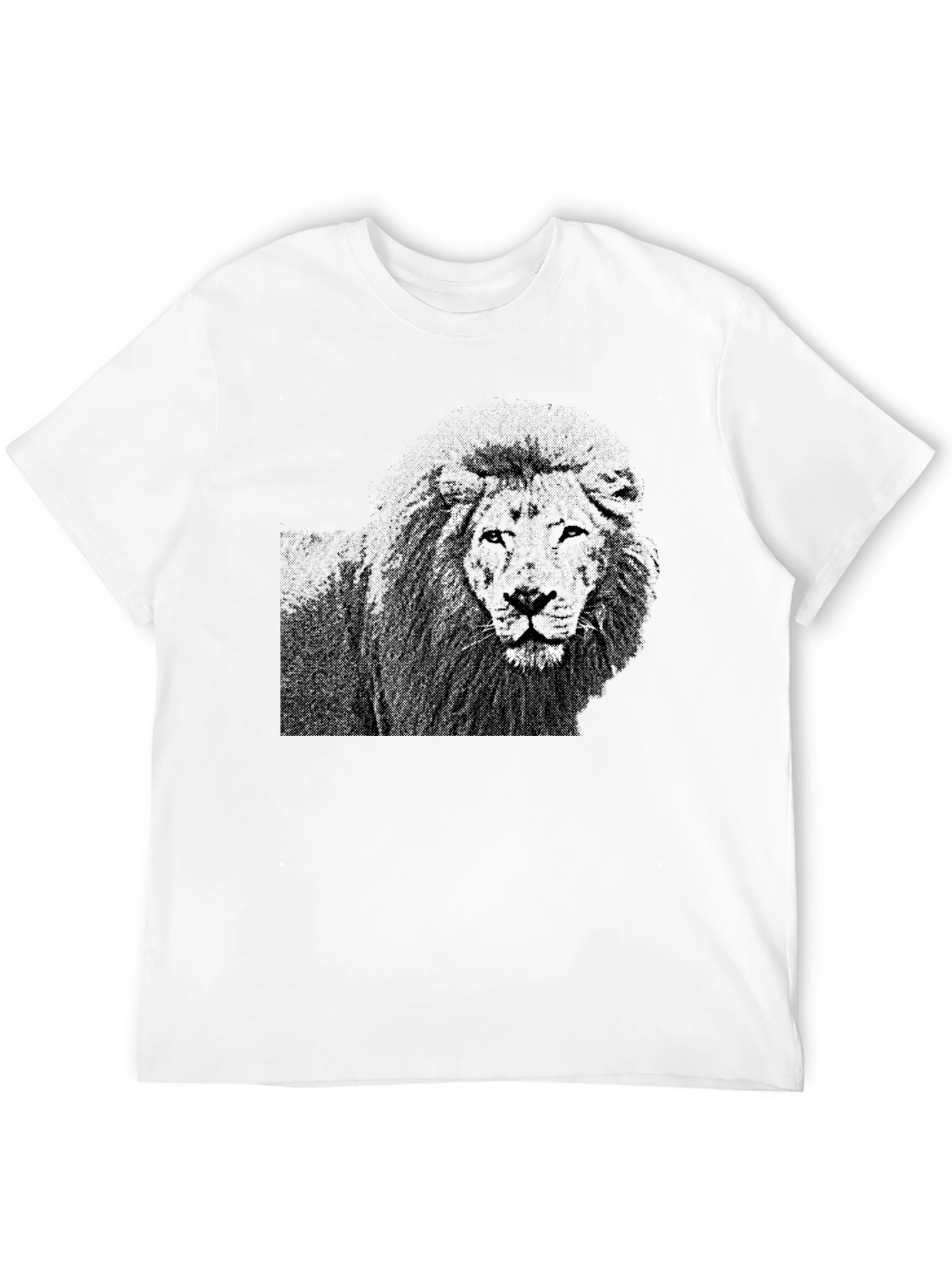 Lion Graphic Print Black T-Shirt