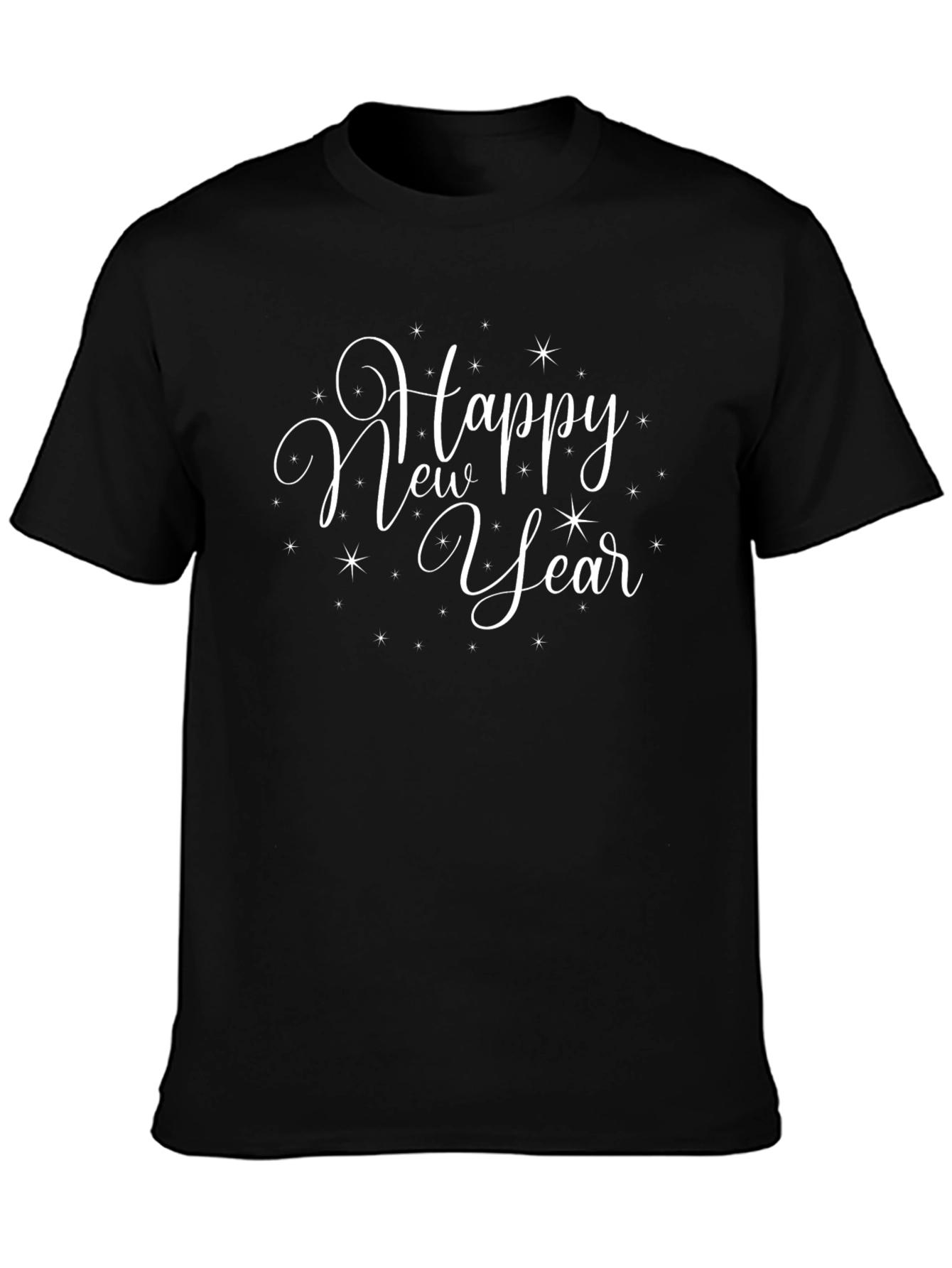 Happy New Year Black Graphic Tee