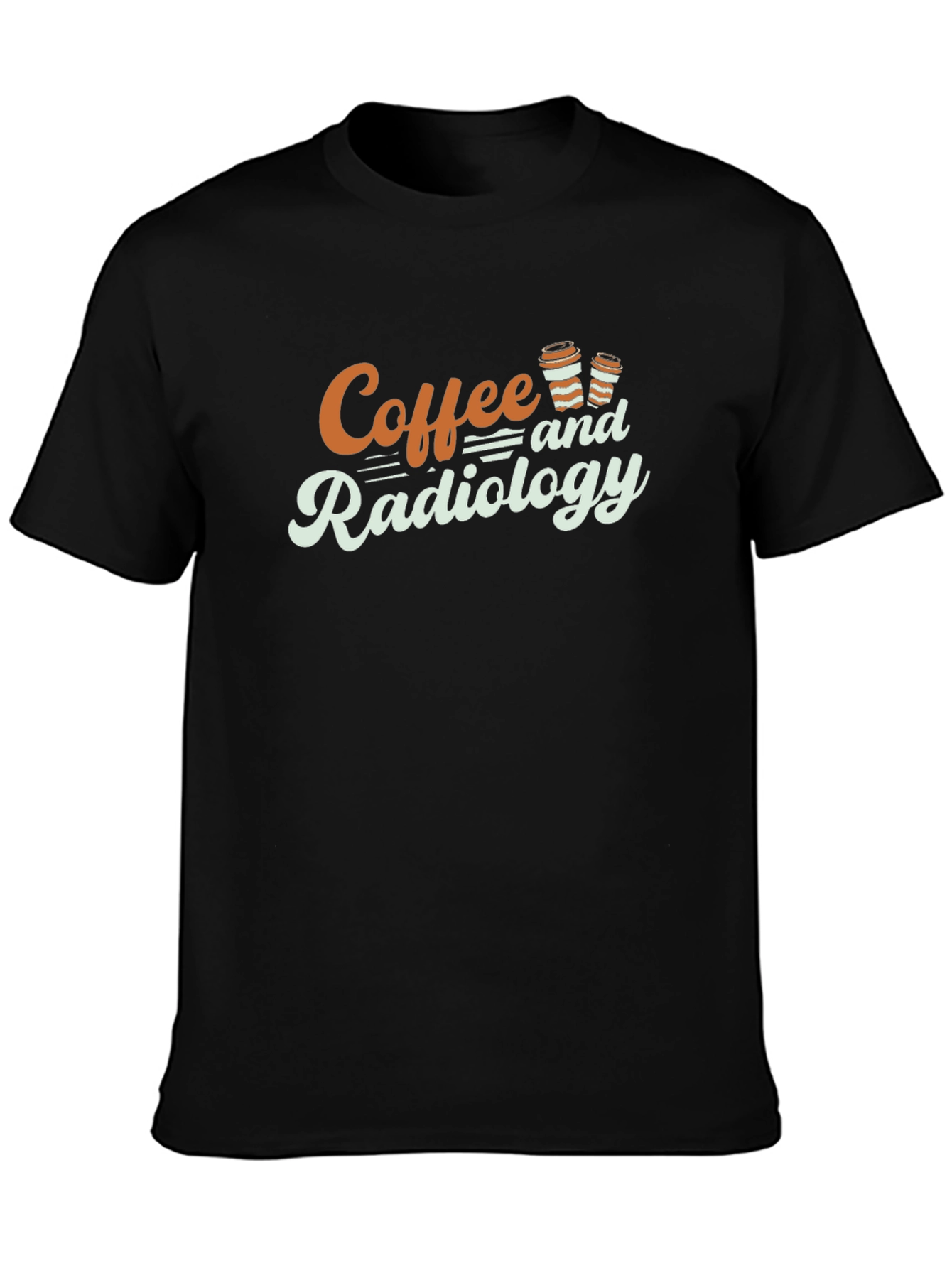 Coffee and Radiology Black Graphic Tee