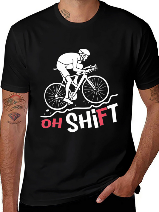 Oh Shift! Cyclist Graphic Tee - Black