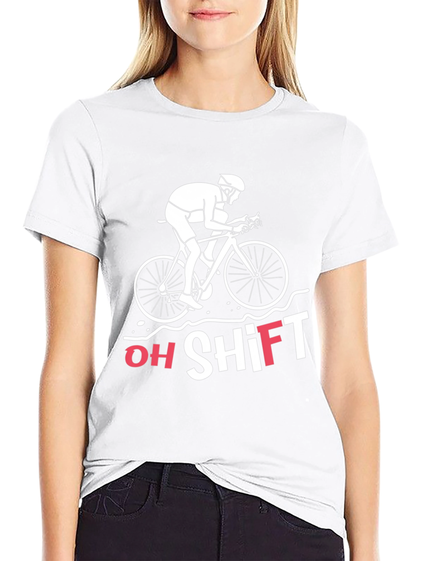 Oh Shift! Cyclist Graphic Tee - Black