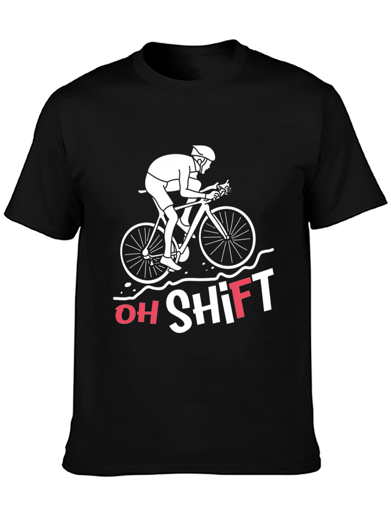 Oh Shift! Cyclist Graphic Tee - Black