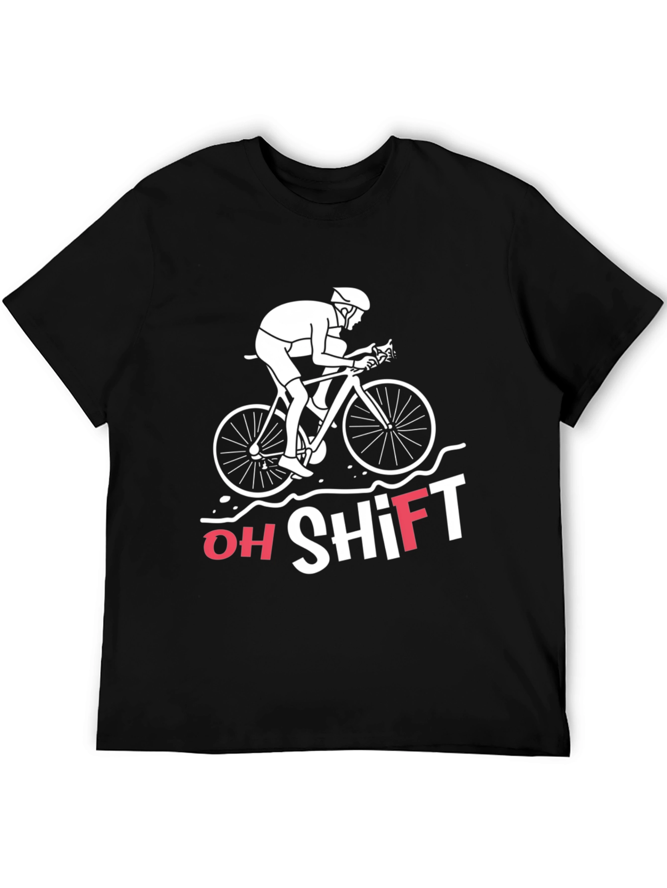 Oh Shift! Cyclist Graphic Tee - Black