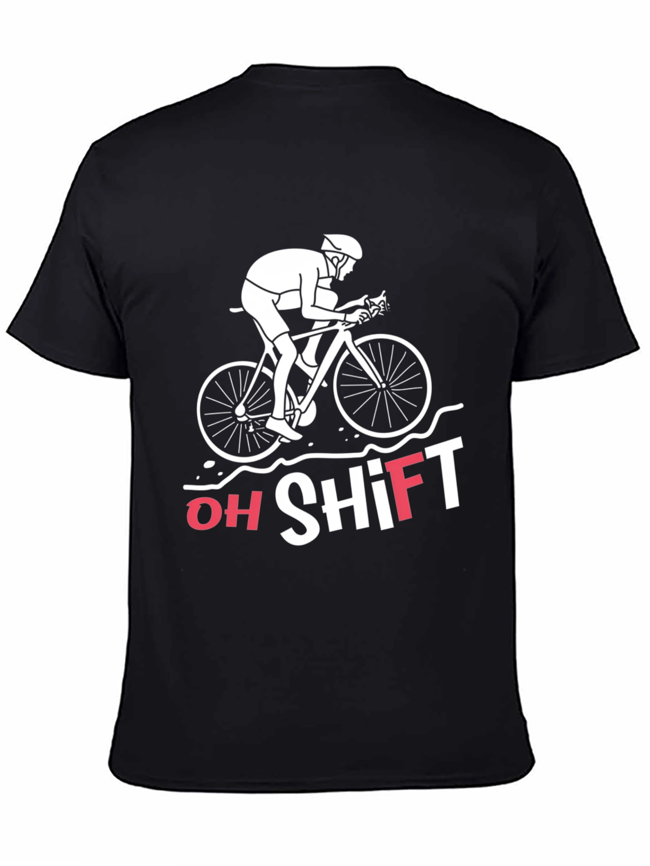 Oh Shift! Cyclist Graphic Tee - Black