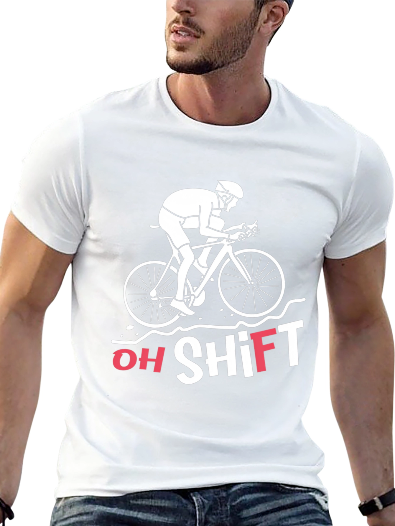 Oh Shift! Cyclist Graphic Tee - Black