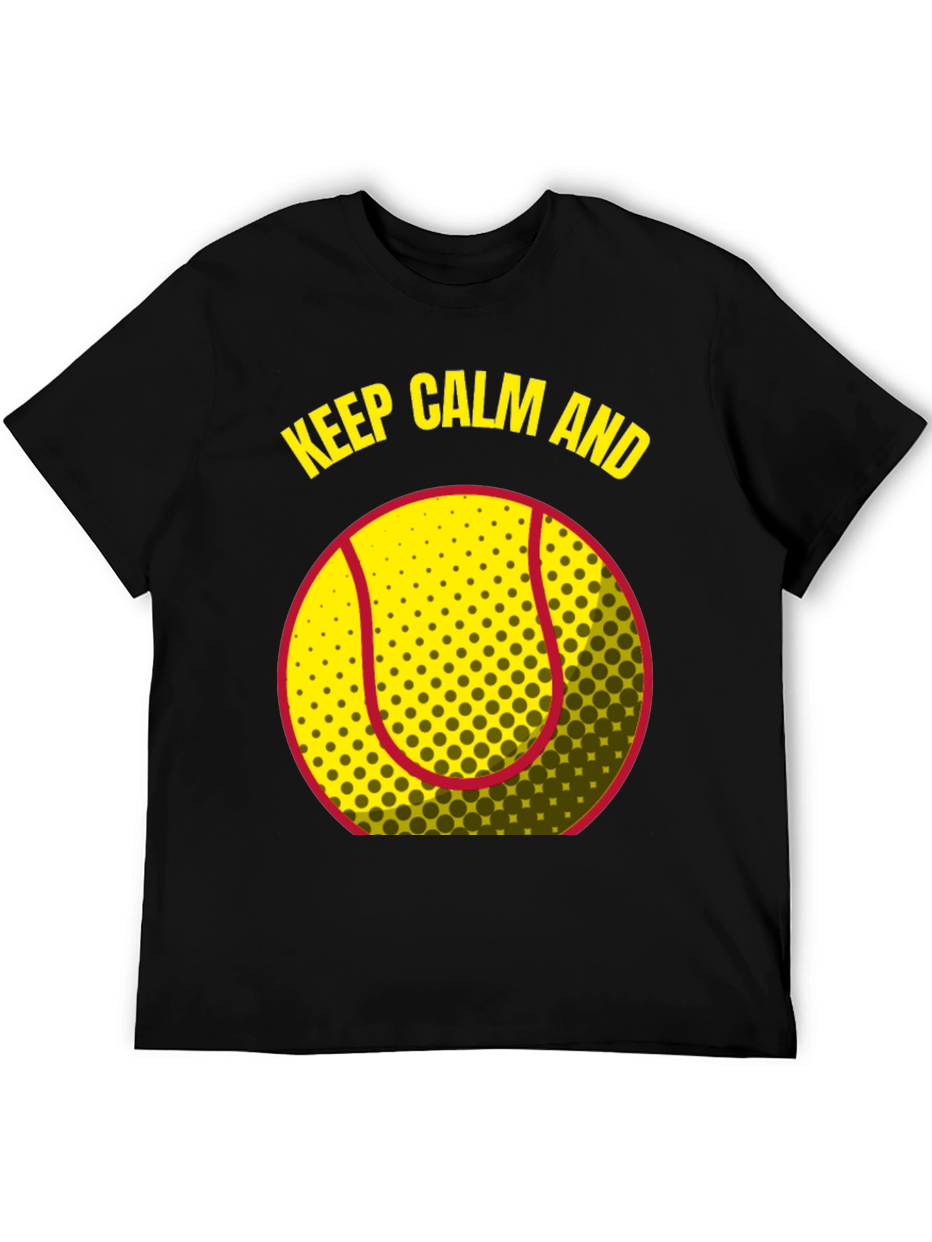 Keep Calm and Tennis T-Shirt - Black