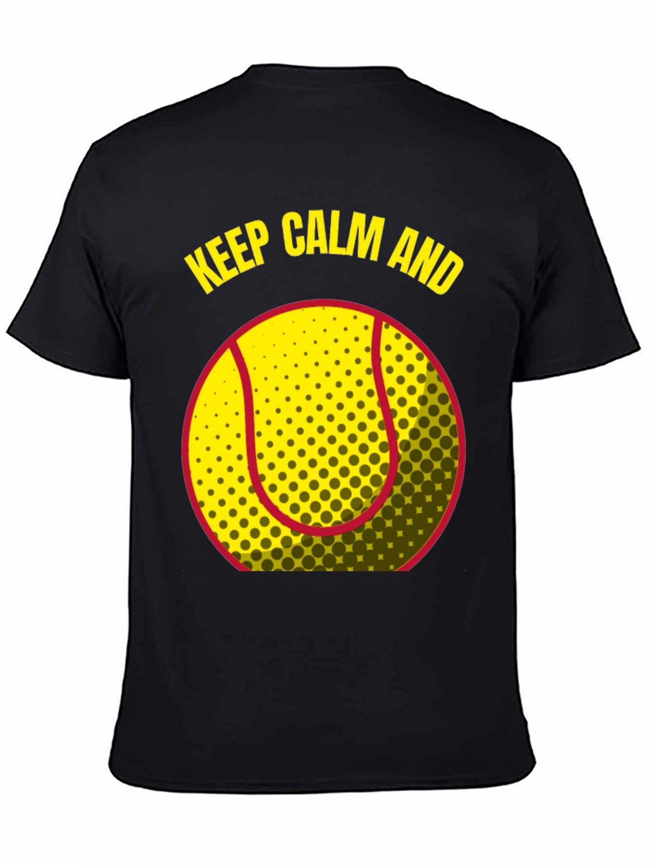 Keep Calm and Tennis T-Shirt - Black