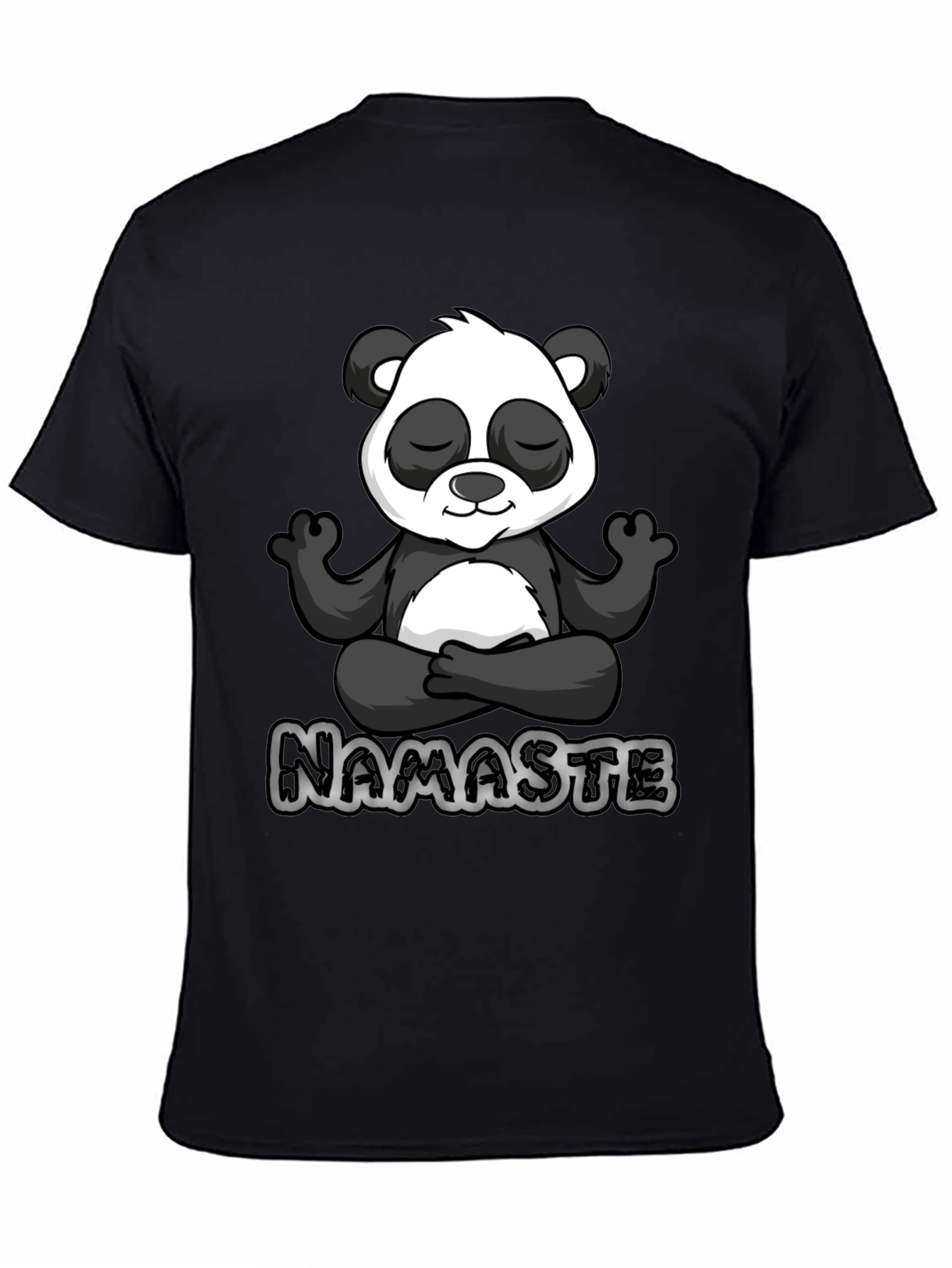 Namaste Panda Black T-Shirt