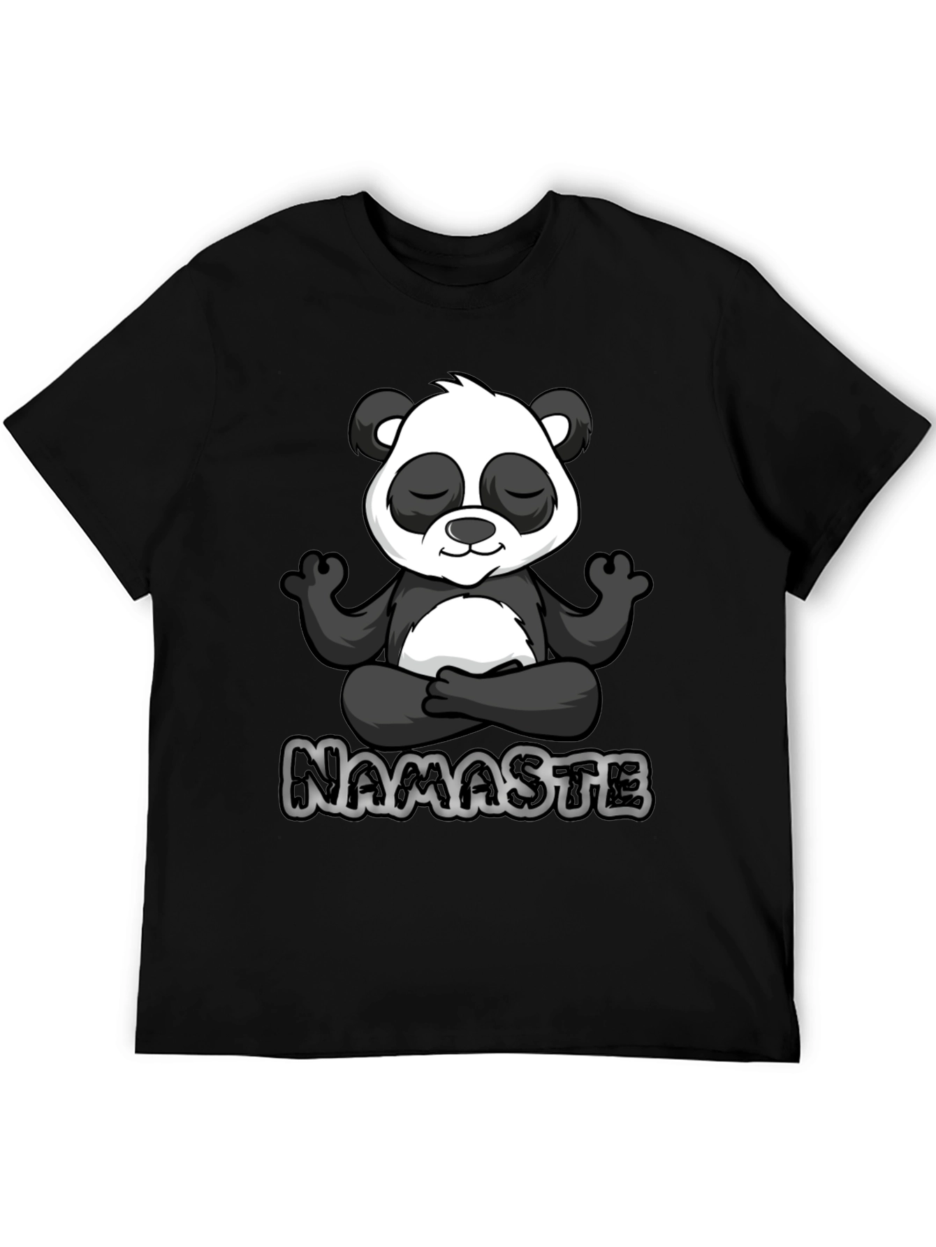 Namaste Panda Black T-Shirt