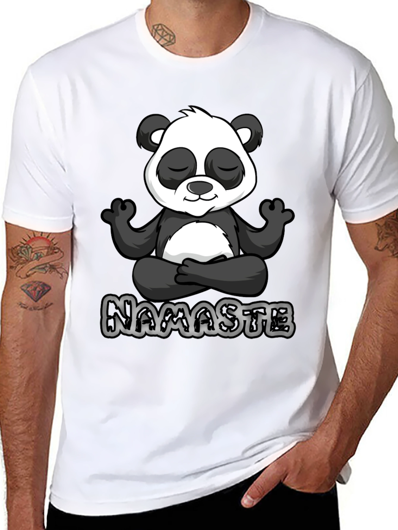 Namaste Panda Black T-Shirt