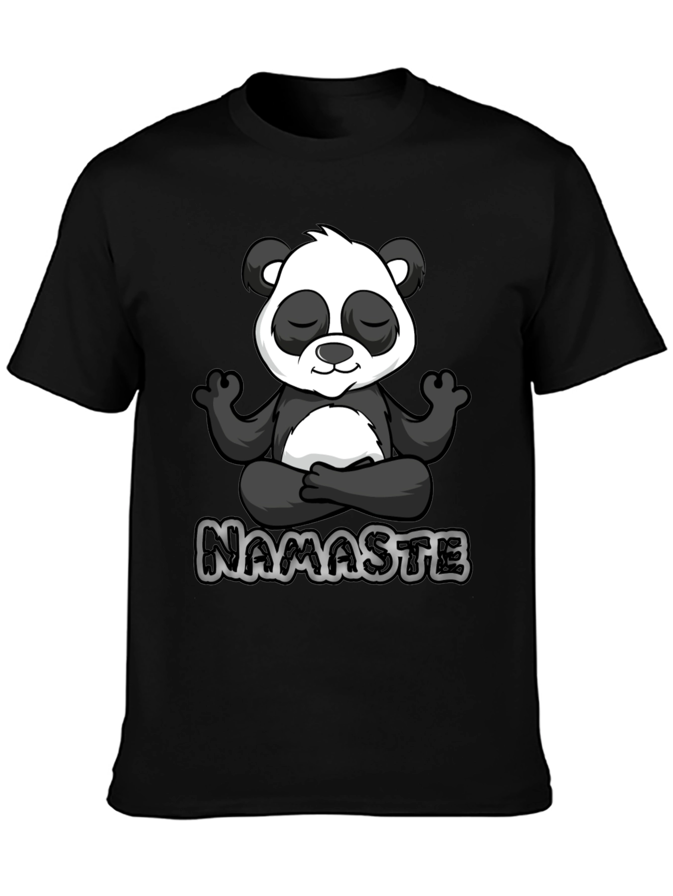 Namaste Panda Black T-Shirt