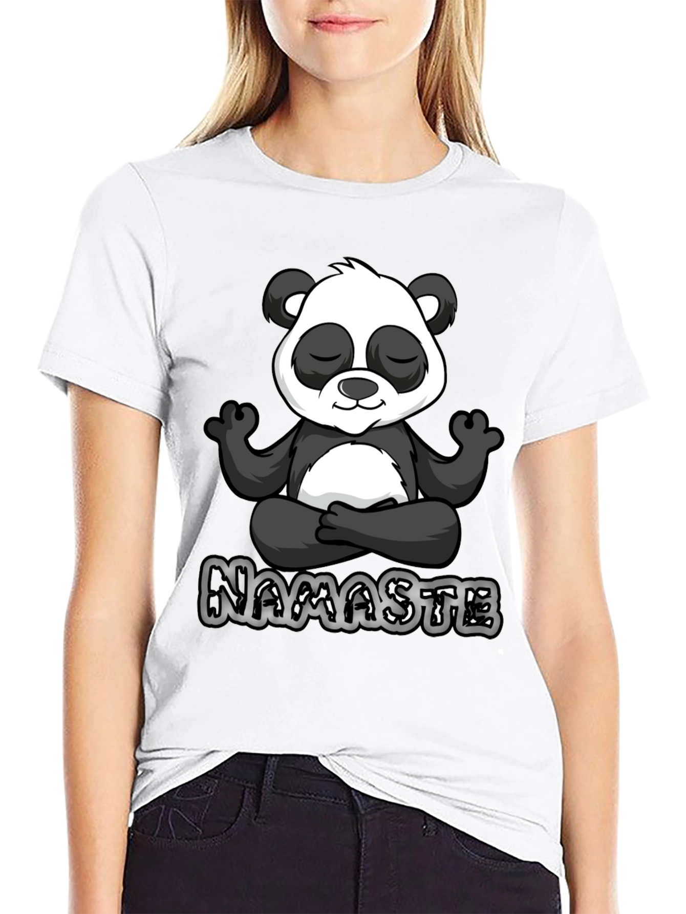 Namaste Panda Black T-Shirt