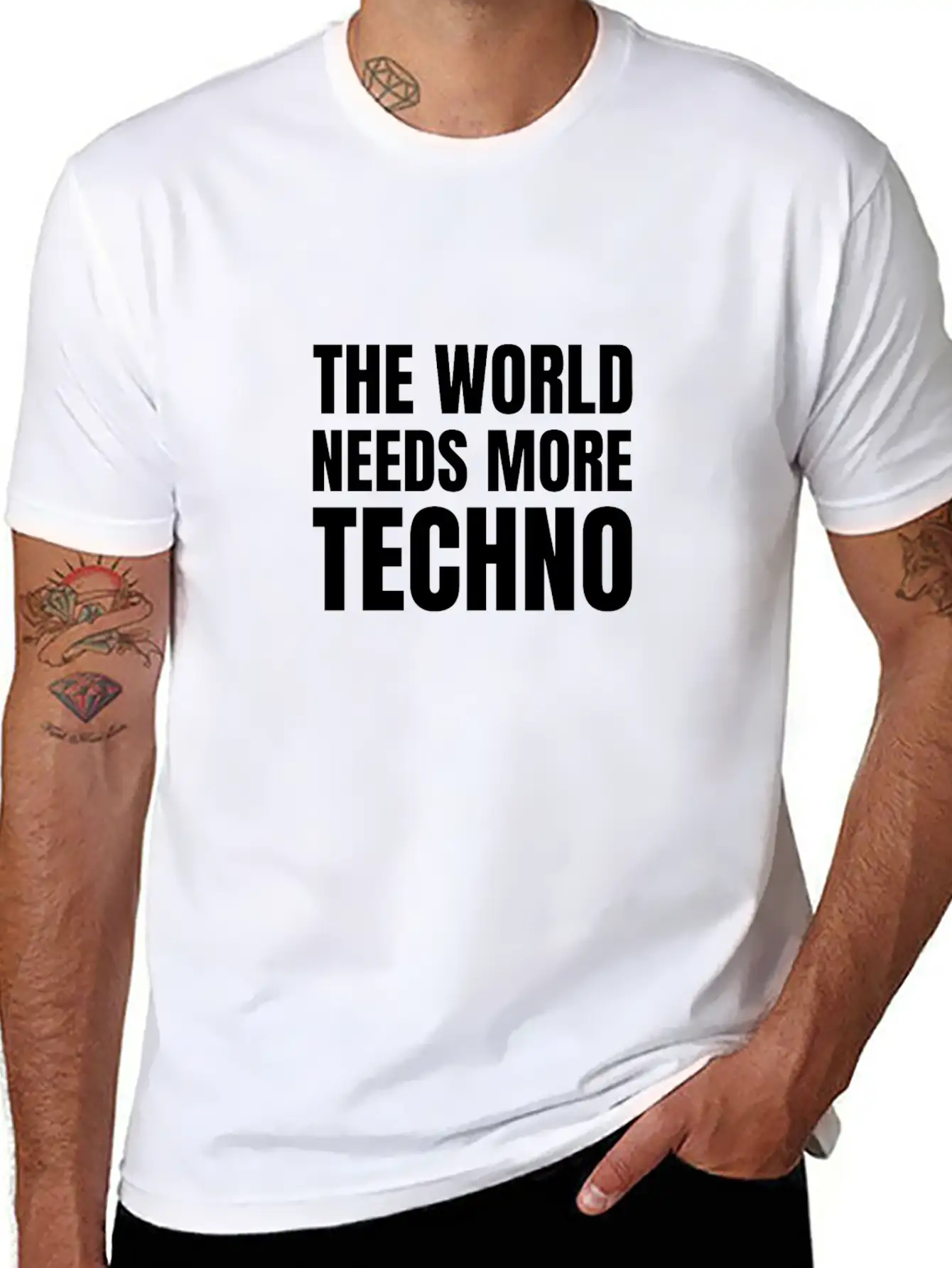 Techno | The World Needs More Techno Unisex Casual T-Shirt – Clean Design For Daily Comfort
