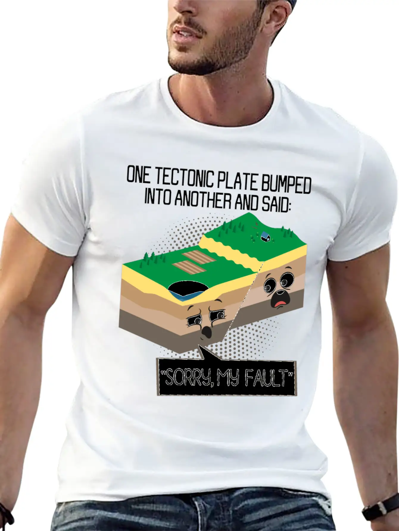 Tectonic Plate Geology Earth Science Teacher Unisex Casual T-Shirt – Clean Design For Daily Comfort