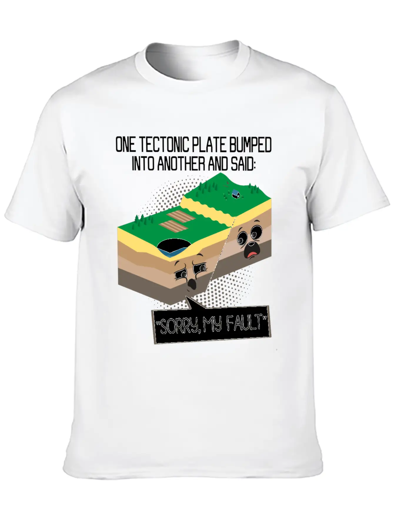 Tectonic Plate Geology Earth Science Teacher Unisex Casual T-Shirt – Clean Design For Daily Comfort