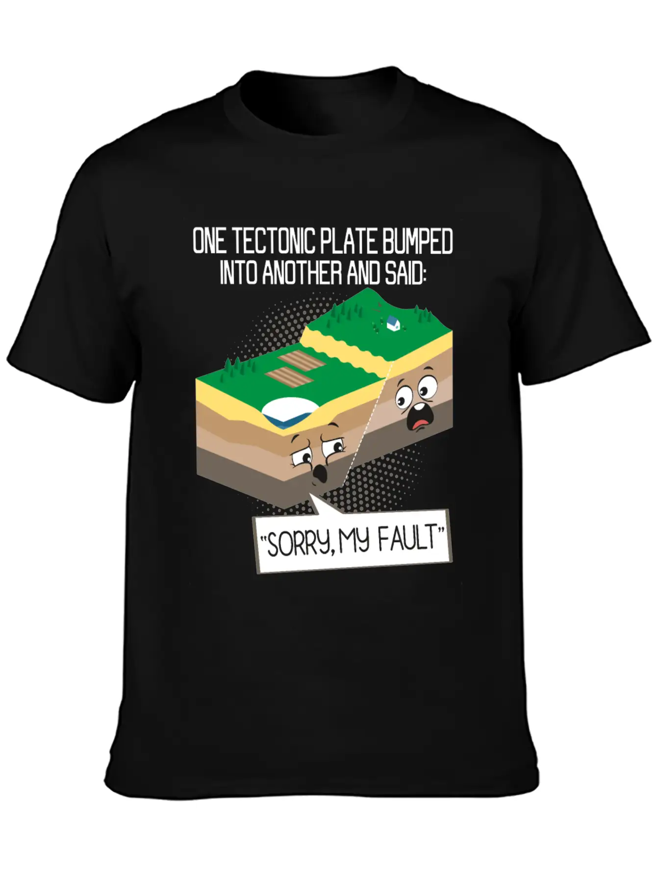 Tectonic Plate Geology Earth Science Teacher Unisex Casual T-Shirt – Clean Design For Daily Comfort