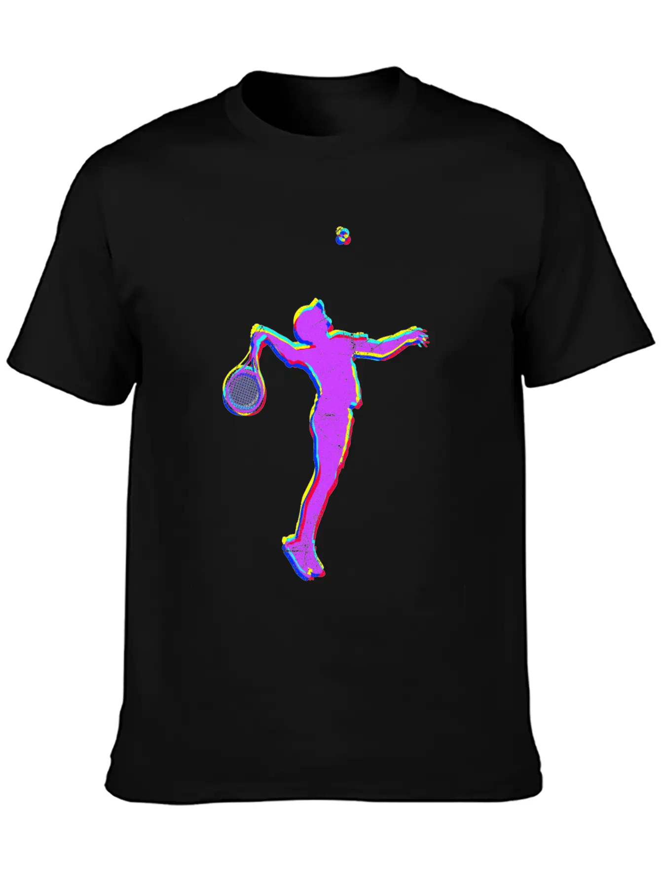 Tennis Player Vaporwave Art Tennis Silhouette Unisex Casual T-Shirt – Clean Design For Daily Comfort