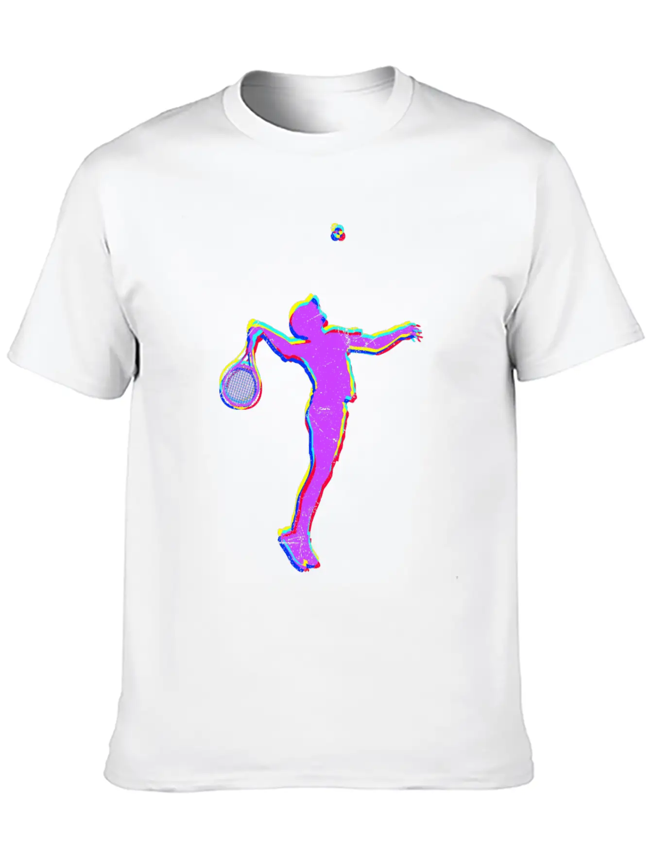 Tennis Player Vaporwave Art Tennis Silhouette Unisex Casual T-Shirt – Clean Design For Daily Comfort