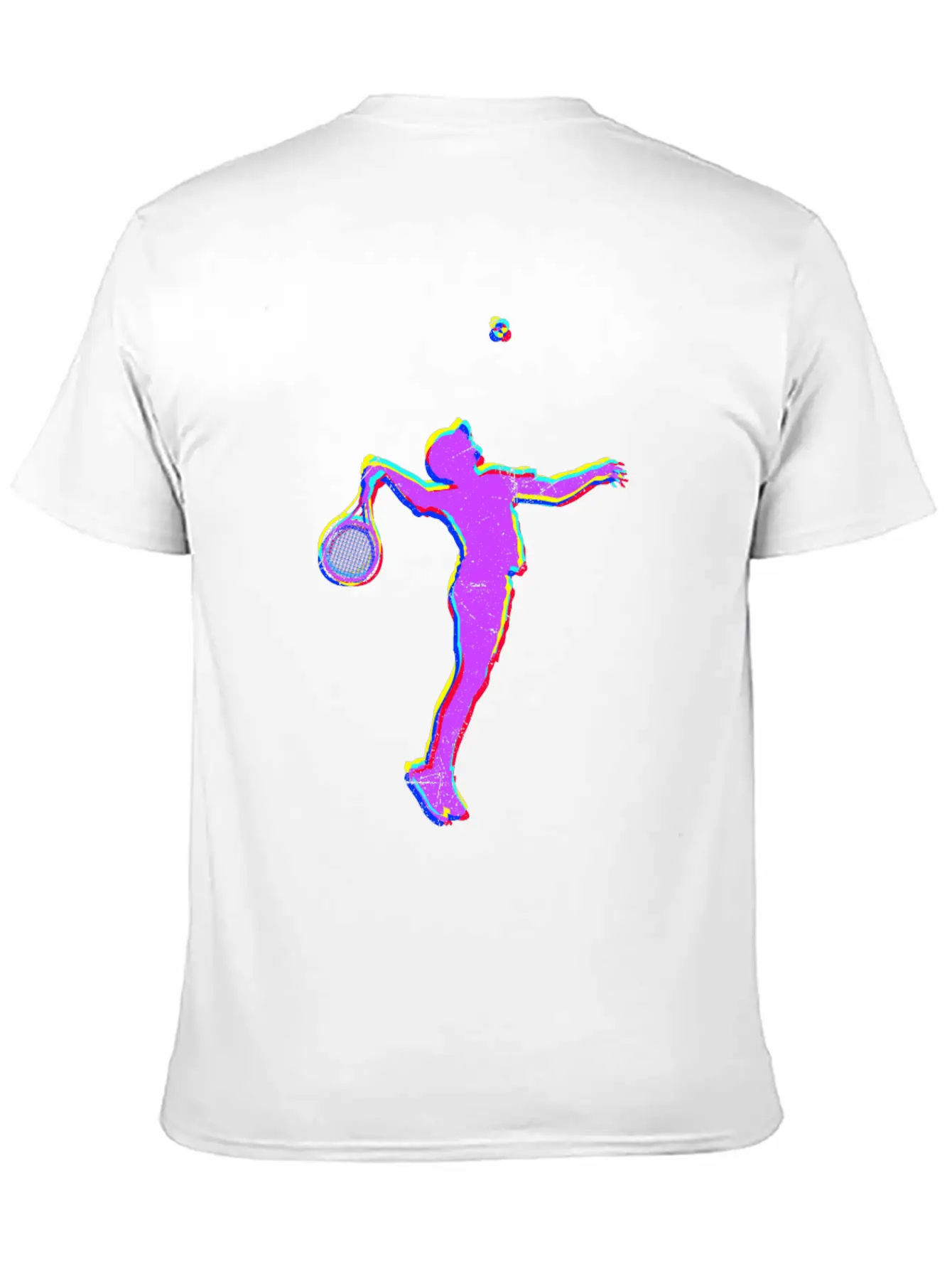 Tennis Player Vaporwave Art Tennis Silhouette Unisex Casual T-Shirt – Clean Design For Daily Comfort