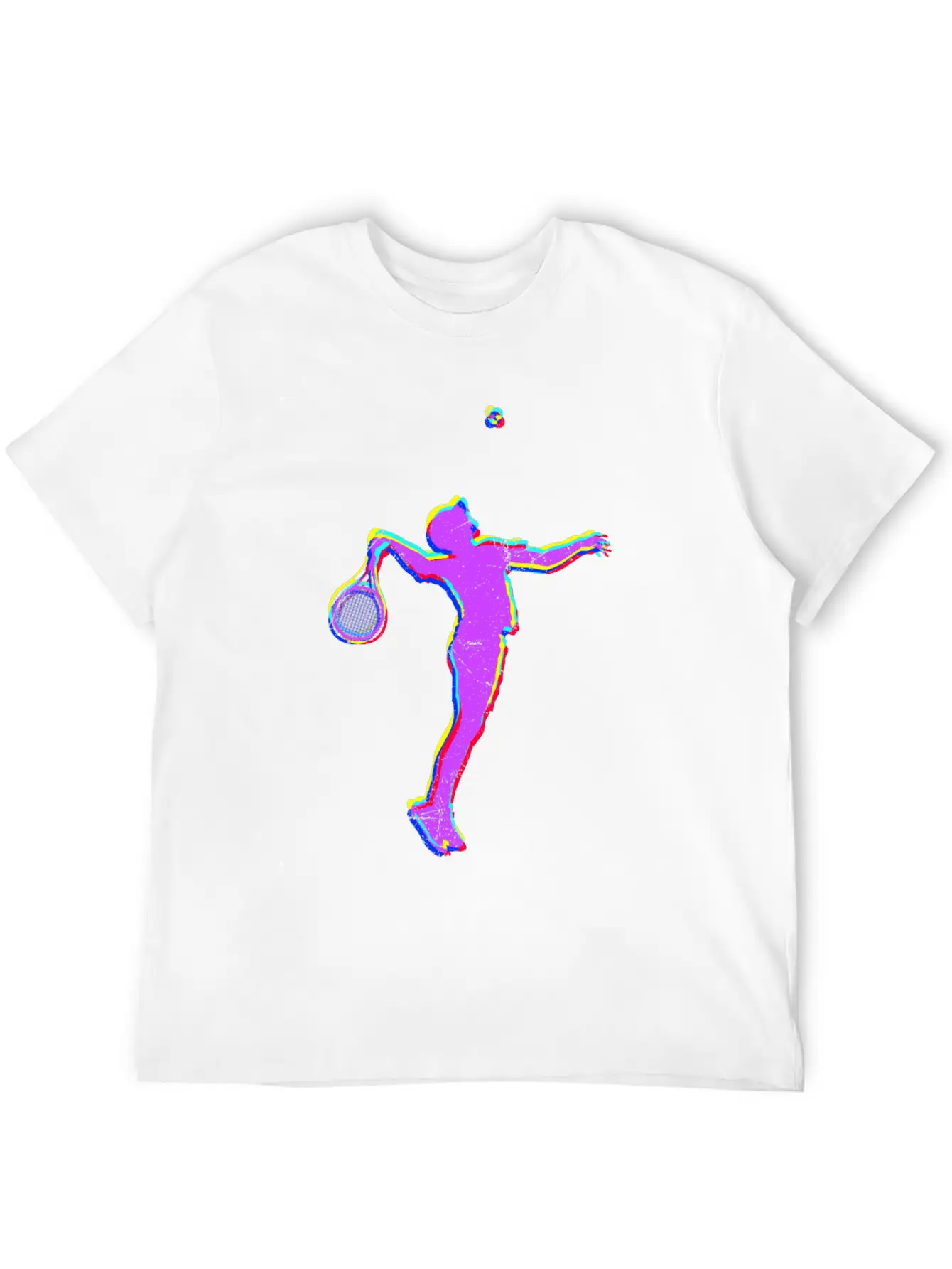 Tennis Player Vaporwave Art Tennis Silhouette Unisex Casual T-Shirt – Clean Design For Daily Comfort