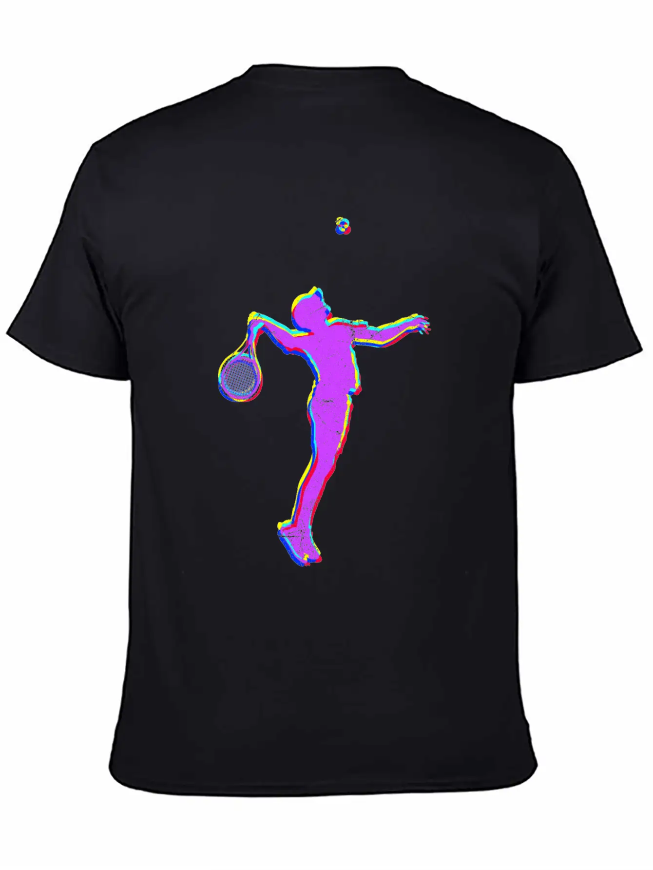 Tennis Player Vaporwave Art Tennis Silhouette Unisex Casual T-Shirt – Clean Design For Daily Comfort