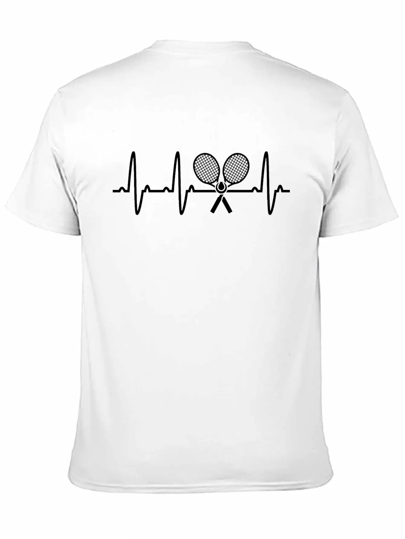 Tennis Racket Tee Heartbeat Love EKG Tshirt Unisex Casual T-Shirt – Clean Design For Daily Comfort