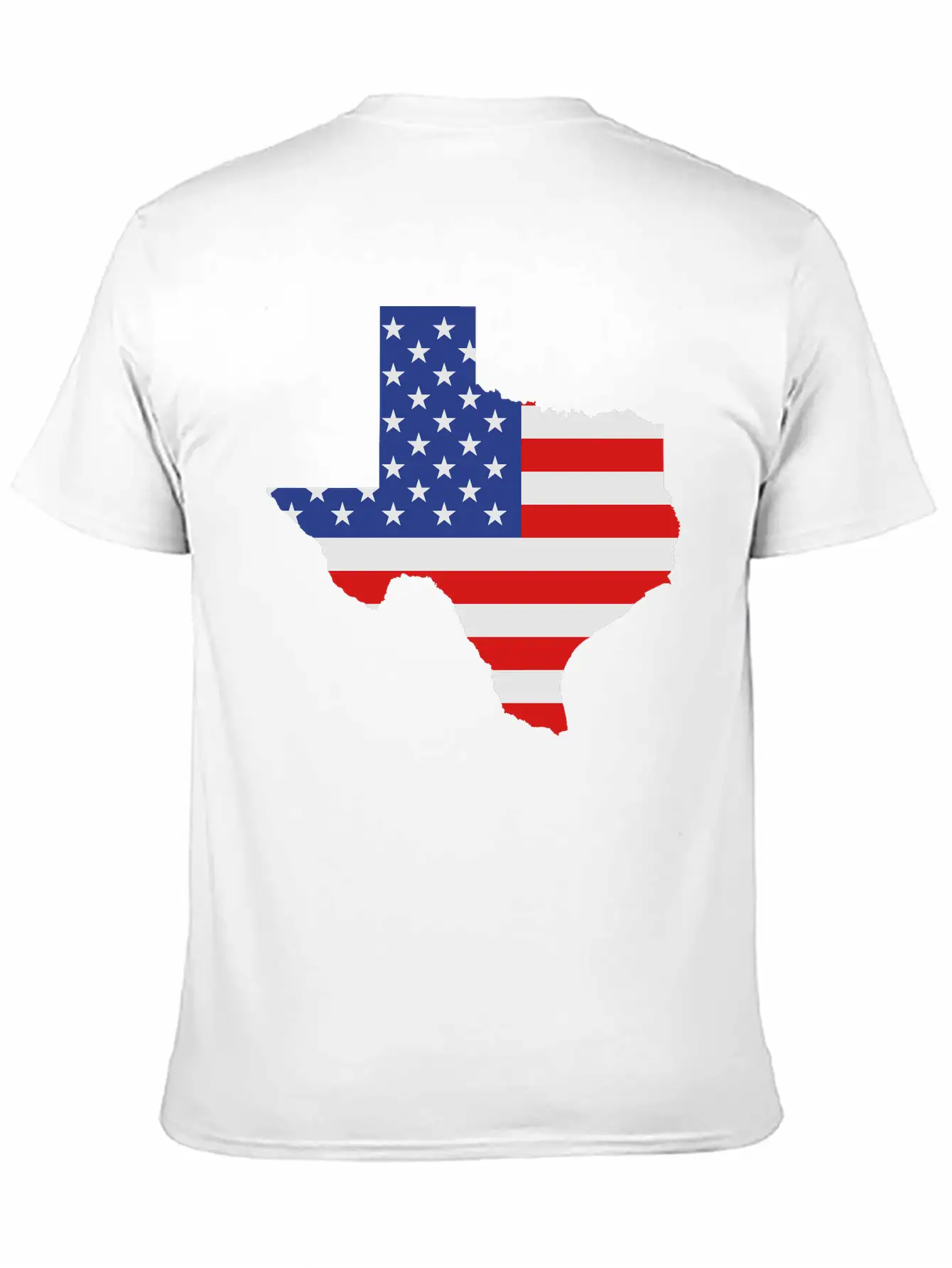 Texas American Flag Map No Stroke Unisex Casual T-Shirt – Clean Design For Daily Comfort