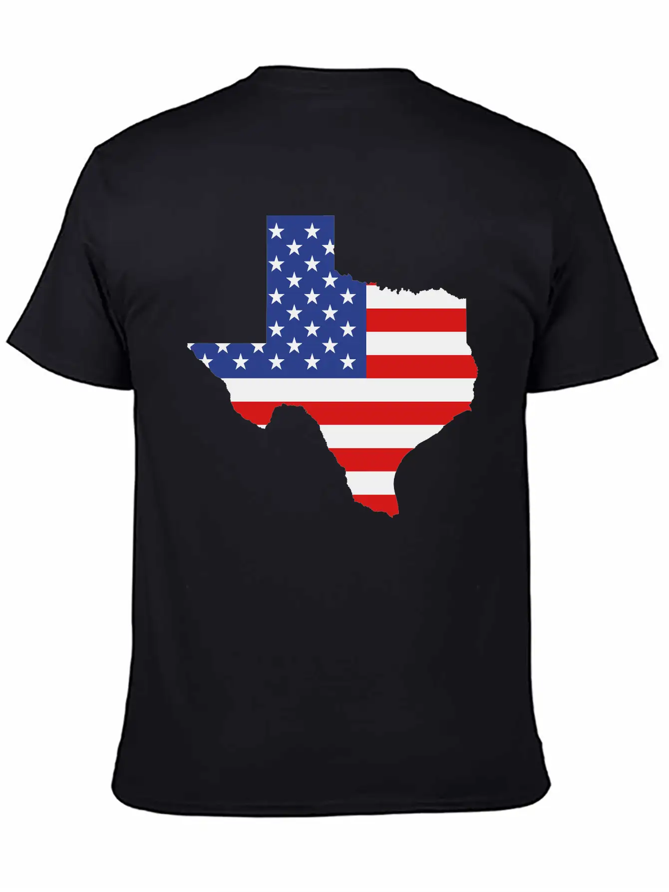 Texas American Flag Map No Stroke Unisex Casual T-Shirt – Clean Design For Daily Comfort