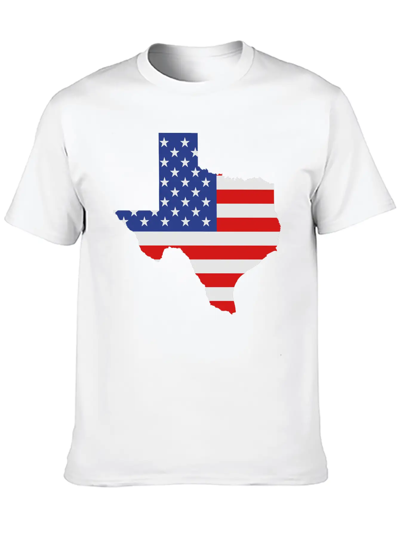 Texas American Flag Map No Stroke Unisex Casual T-Shirt – Clean Design For Daily Comfort