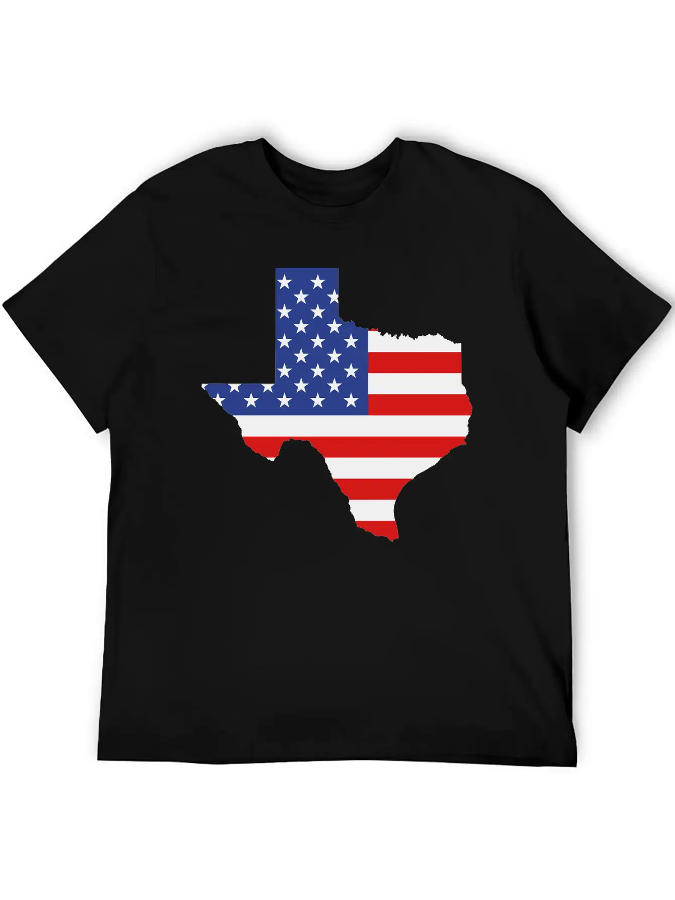 Texas American Flag Map No Stroke Unisex Casual T-Shirt – Clean Design For Daily Comfort