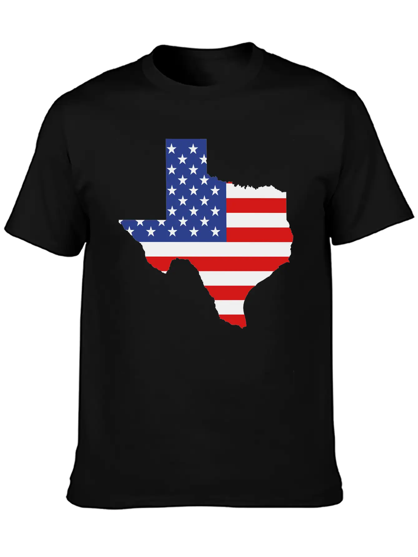Texas American Flag Map No Stroke Unisex Casual T-Shirt – Clean Design For Daily Comfort