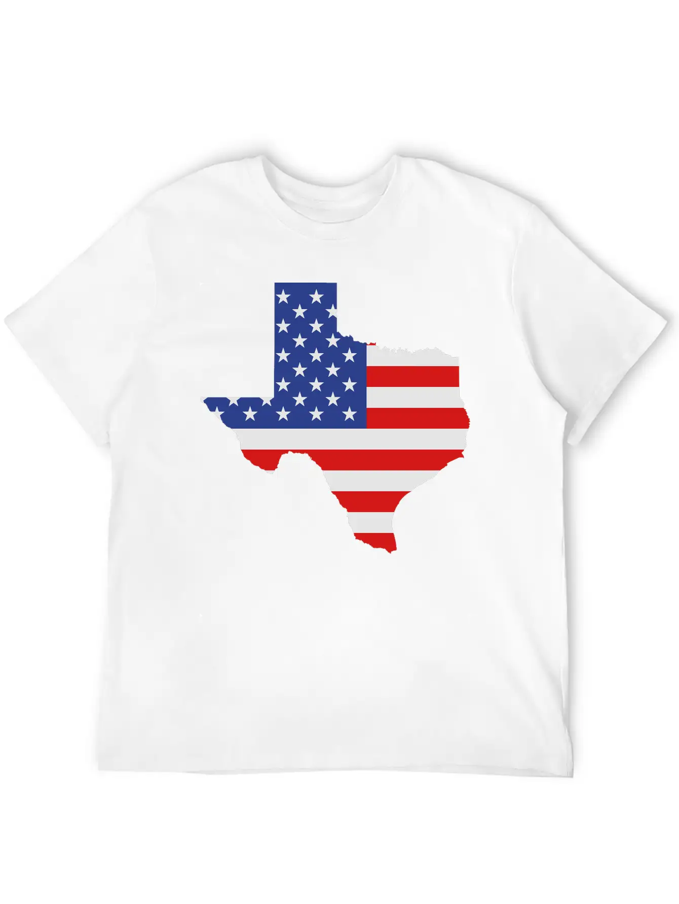 Texas American Flag Map No Stroke Unisex Casual T-Shirt – Clean Design For Daily Comfort