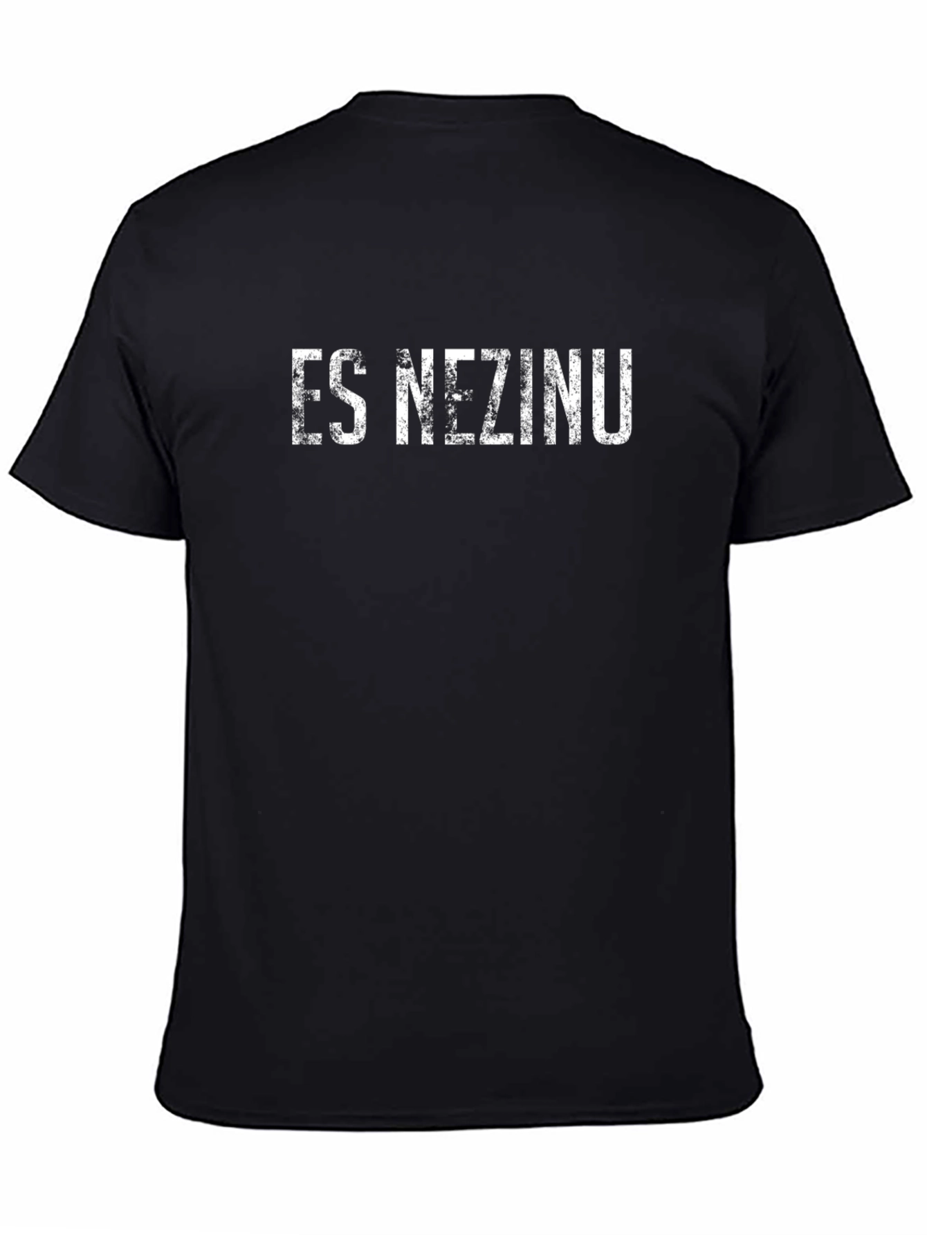 ES NEZINU Graphic Tee - Black Cotton Blend