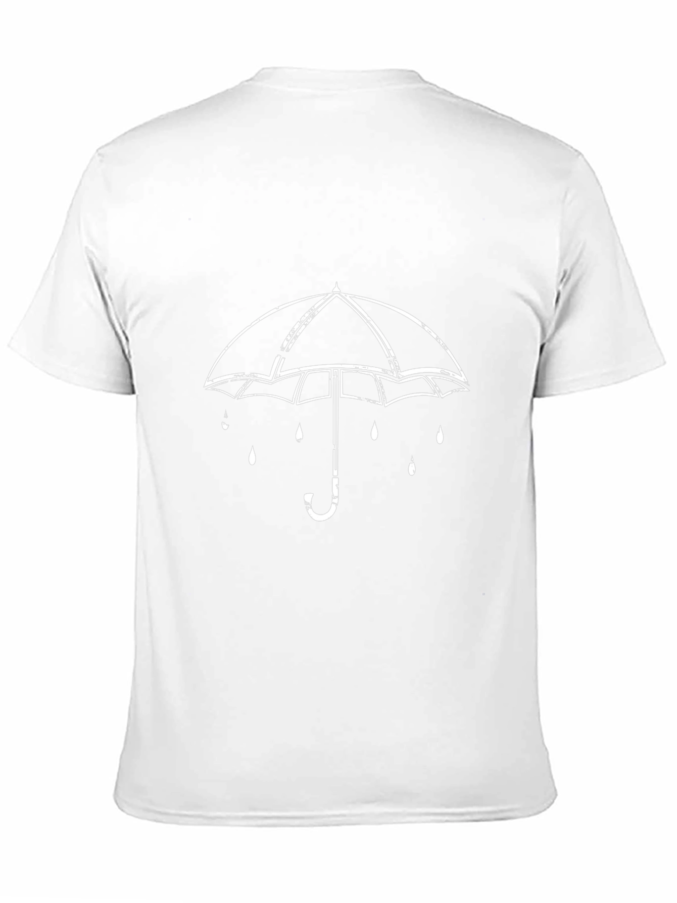 Umbrella Graphic Tee - Stylish Black Cotton T-Shirt