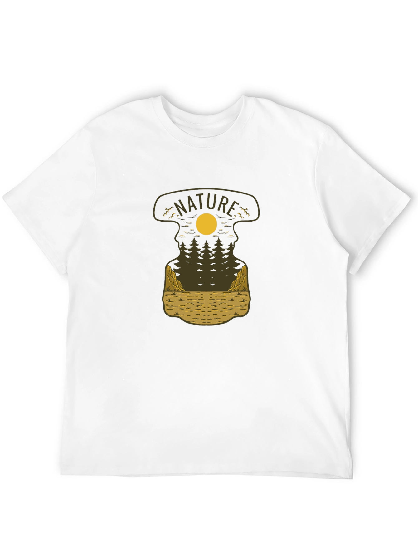 Nature Graphic Tee - Black Cotton Blend