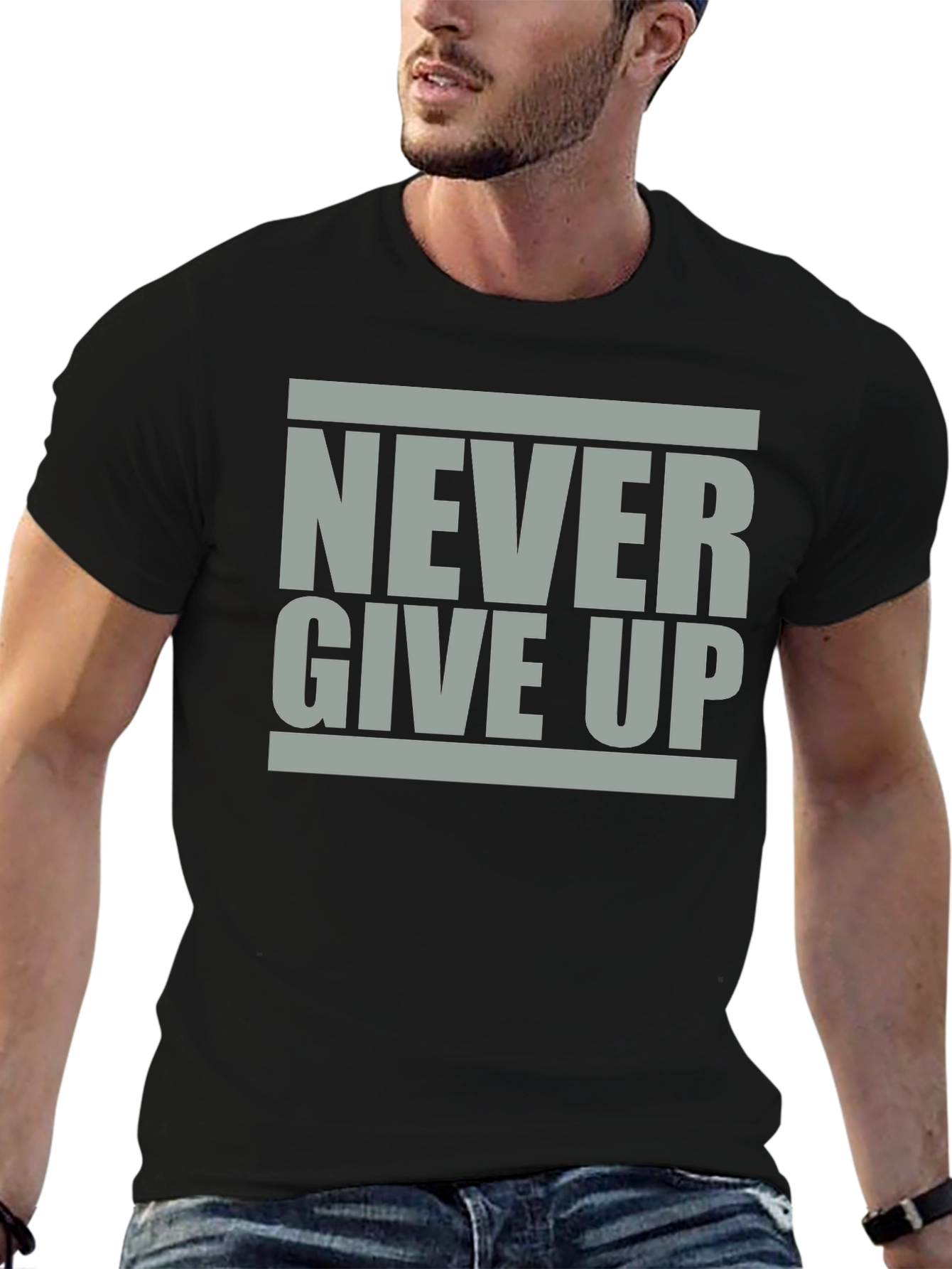 Motivational Never Give Up Graphic Tee