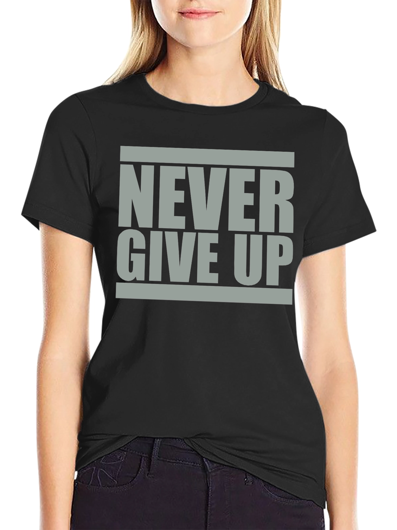 Motivational Never Give Up Graphic Tee