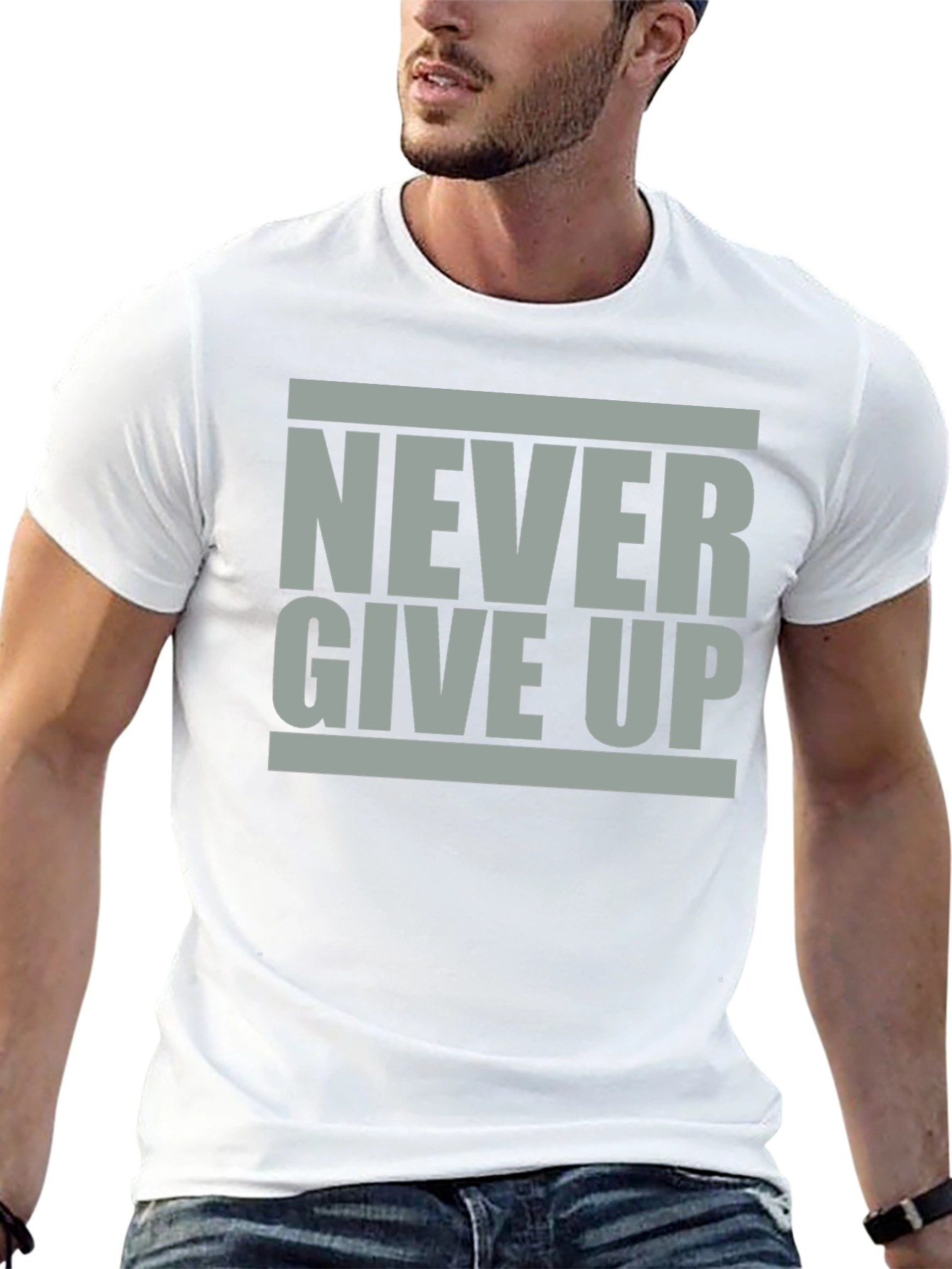 Motivational Never Give Up Graphic Tee