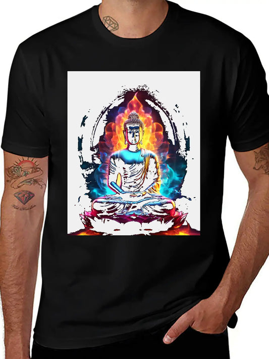 The Buddha Neon Art Unisex Casual T-Shirt – Clean Design For Daily Comfort